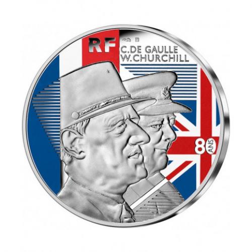 10€ Argent – Couples binationaux De Gaulle & Churchill – Monnaie de Paris (ref30107)