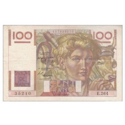 Billet 100Francs  - Paysan 1945/1954 - Belle Qualité (Ref693784)