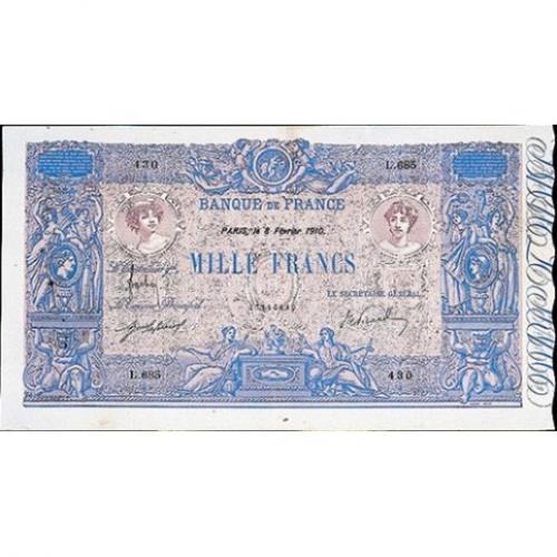 Billet 1000Francs - Bleu et Rose 1889/1926 - Belle Qualité (Ref640188)