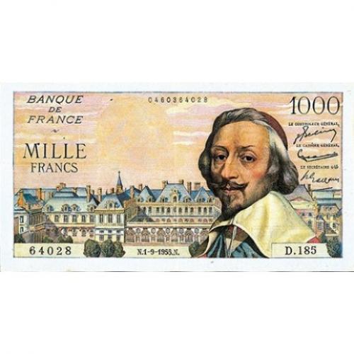 Billet 1 000 Francs - Richelieu 1953/1957 - Qualité courante (Ref640333)