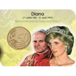 Coincard Jean Paul II et Diana (ref325865)