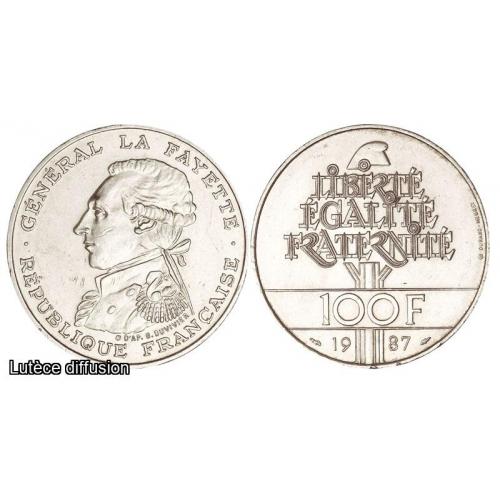 100 Francs - Lafayette 1987 -  BE (Ref206812)