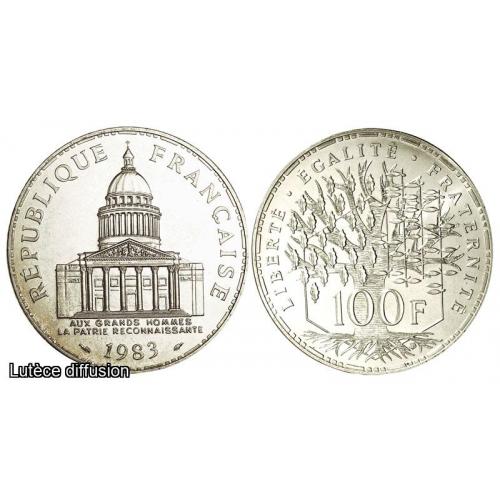 100 Francs Le Panthéon argent (ref.673647)