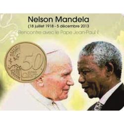Coincard Jean Paul II et Mandela (ref325858)