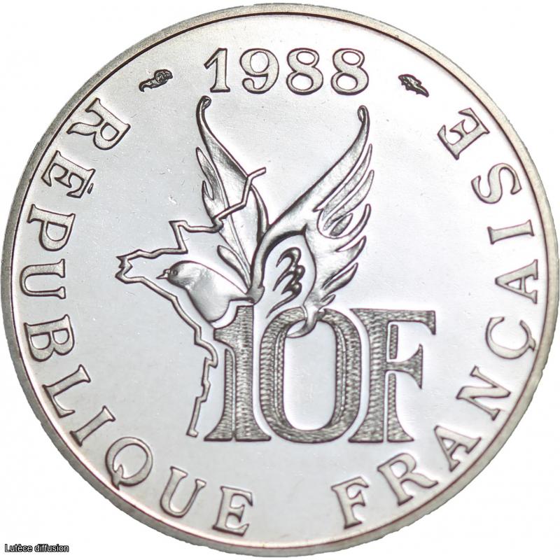 10 Francs Roland Garros Argent 1988 BU (ref206717)