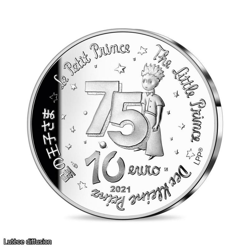 10€uros - Argent - France 2021 - Petit Prince et le renard (Ref28362)