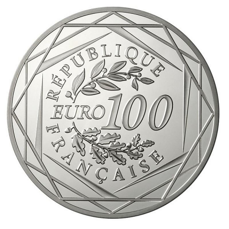 100 euros ARGENT Coq 2015 (ref326482)