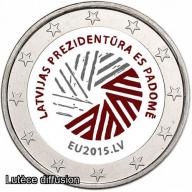 2 euros Lettonie 2015 couleur (ref327878)