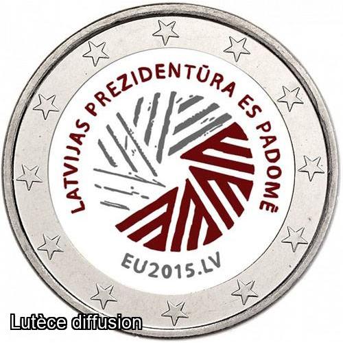 2 euros Lettonie 2015 couleur (ref327878)