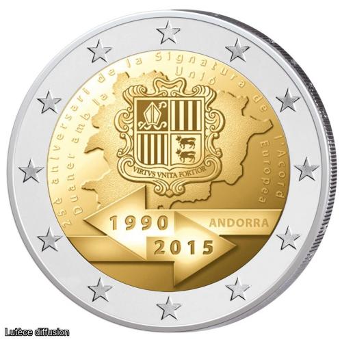 Andorre 2015 - 2 euro commémorative Union douanière (ref329555)