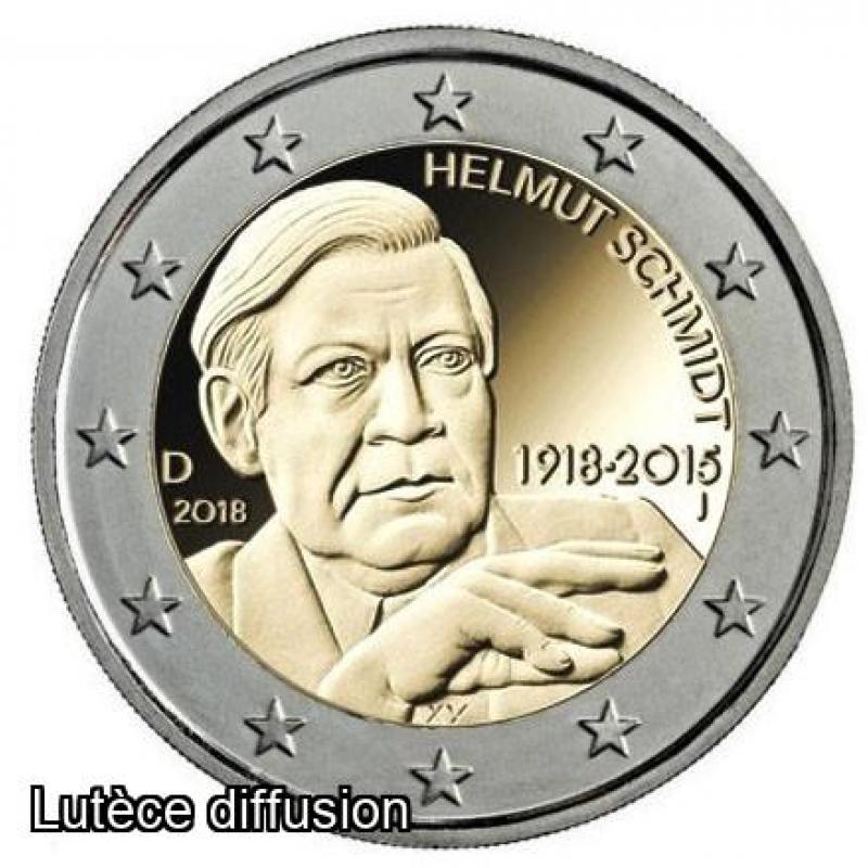 Allemagne 2018 - 2 euros Helmut Schmidt les 5 Ateliers (ref21266)