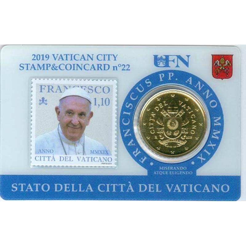 Coincard Vatican 2019   timbre (ref22388)