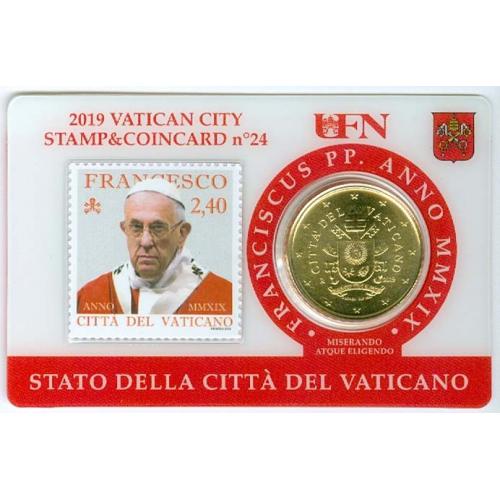 Coincard Vatican 2015   timbre (ref22407)
