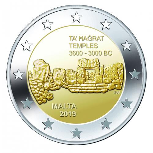 MALTE 2019 Temple de Ta’Hagrat - 2€ commémorative (ref22771)