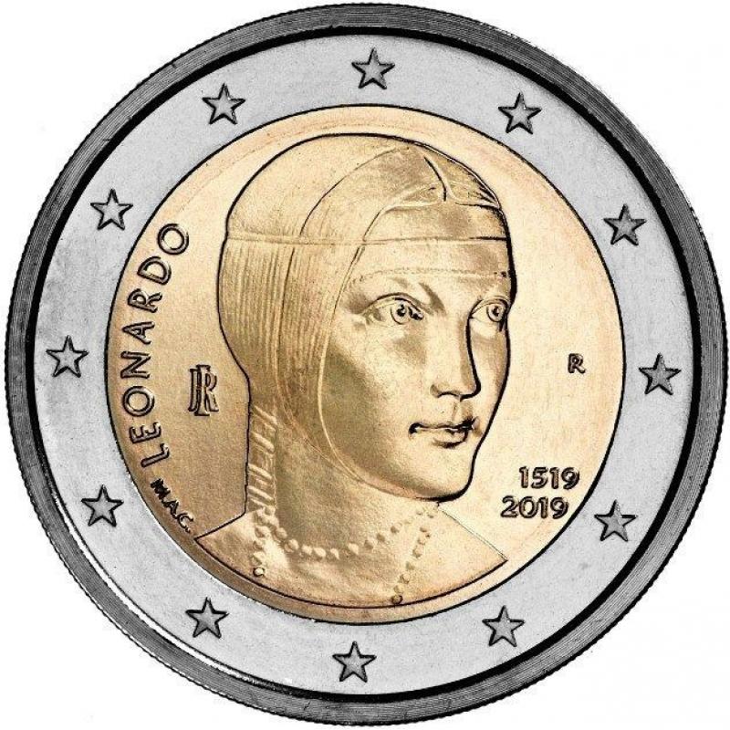 ITALIE 2019 Léonard de Vinci - 2€ commémorative (ref22988)