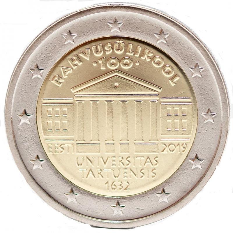 Lot 2€ Estonie 2019: la 2€2019 et sa carte commémorative (ref692)