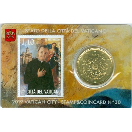 Coincard Vatican 2019   timbre (ref23774)