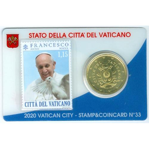 Vatican 2020 coincard N33 (ref24096)