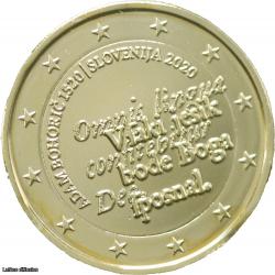 Slovénie 2020 : 2€ commémorative Adam Bohoric dorée à  l'or fin 24 carats (ref26678m)