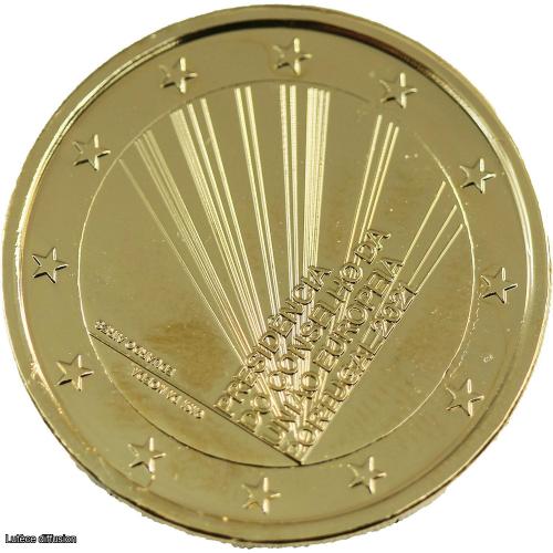 2€uro commémorative Portugal 2021 dorée à l'or fin 24 carats (Ref26878)