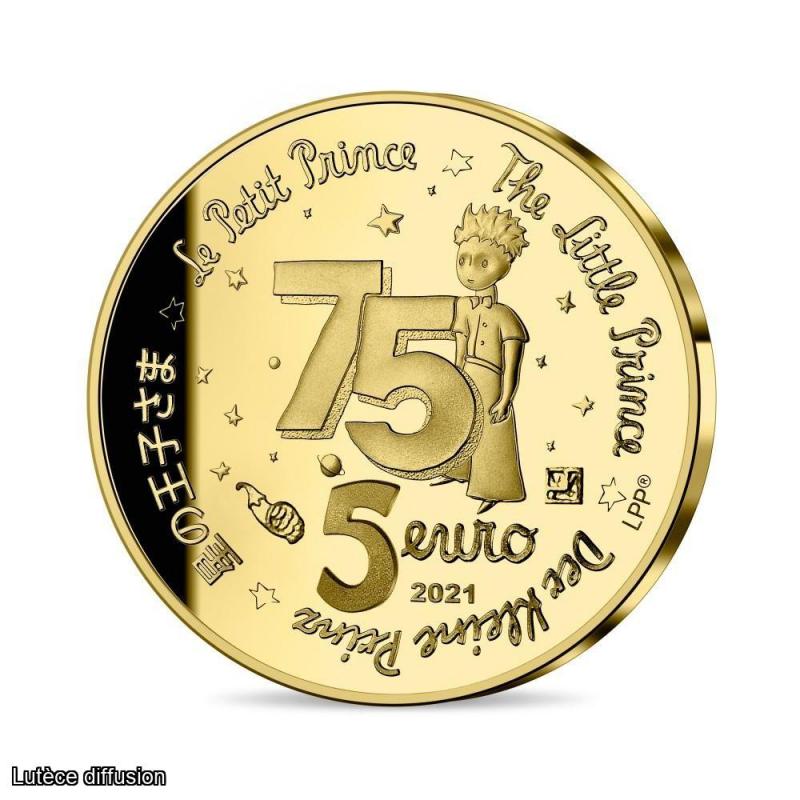 5 euros OR - France 2021 - Petit Prince (ref27071m)