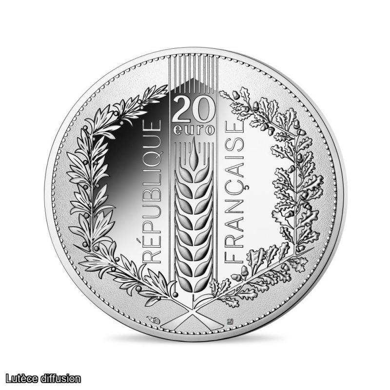 20 euros ARGENT Laurier 2021 (ref27107)