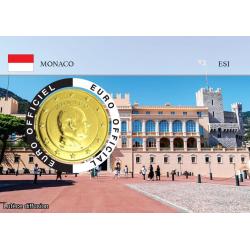 Coincard Monaco Prince Albert II – 2€ dorée à l'or fin -Le Palais  (Ref27464)