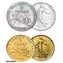 1 Franc Semeuse et dorée à l'or fin (Ref206412)