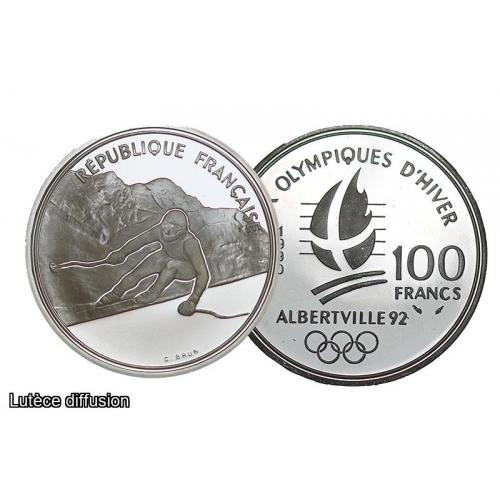 100 Francs Ski alpin argent (ref 203851)