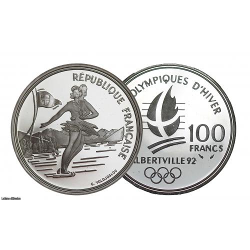 100 Francs Patinage artistique argent (ref 203875)
