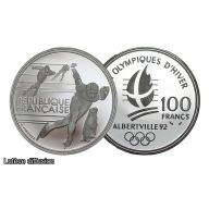 100 Francs patinage de vitesse Marmotte argent (ref203899)