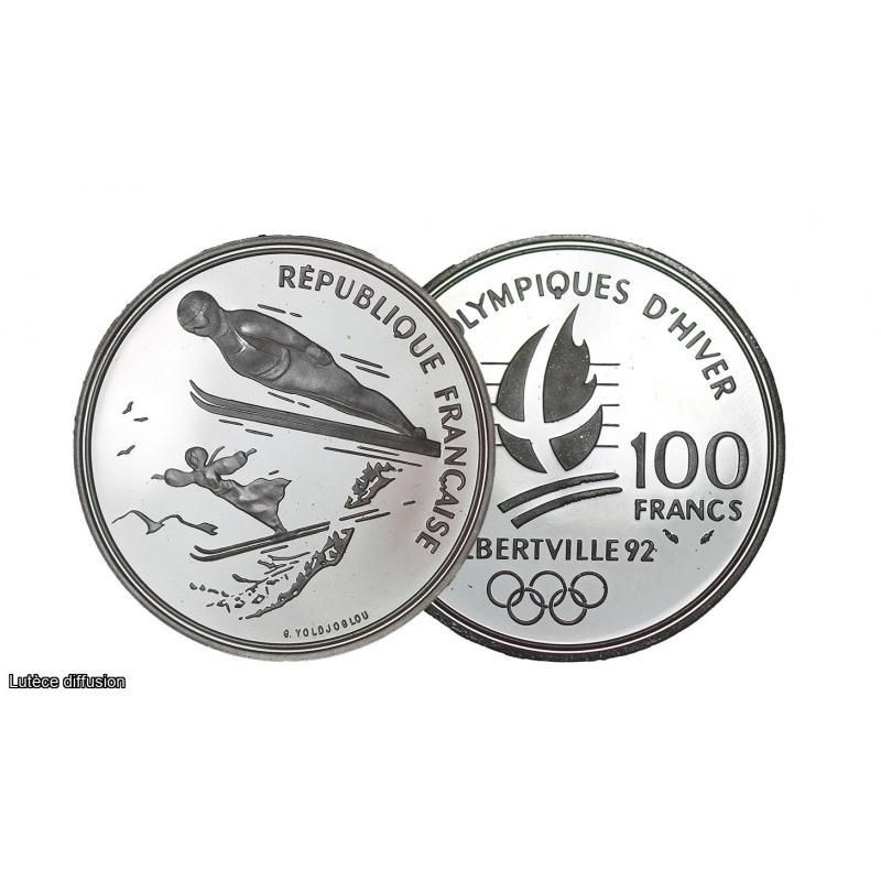 100 Francs Saut à Ski argent (ref203925)