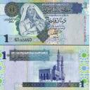 Libye - Billet Kadhafi de 1 Dinar (ref 385409)