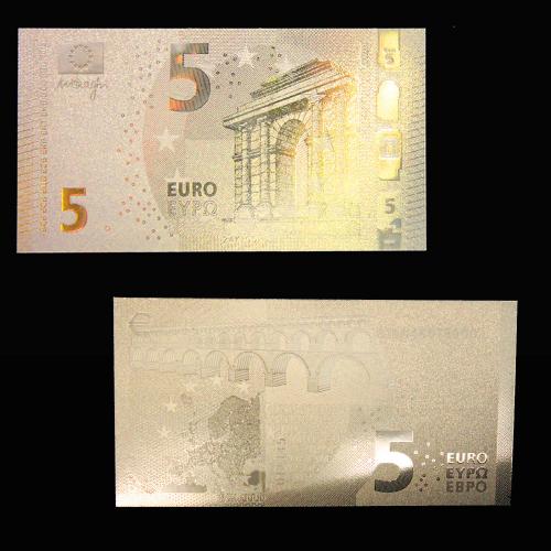 Billet doré 5 Euros (ref.260689)