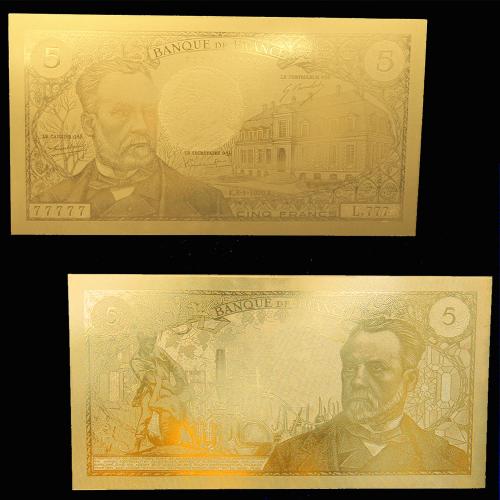 Billet doré 5 Francs Pasteur (ref.266087)