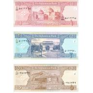 Lot de 3 Billets d'Afghanistan (ref266151)