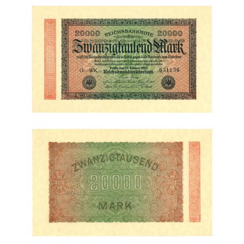 Billet de 20 000 Marks - Allemagne 1923   (ref266182)