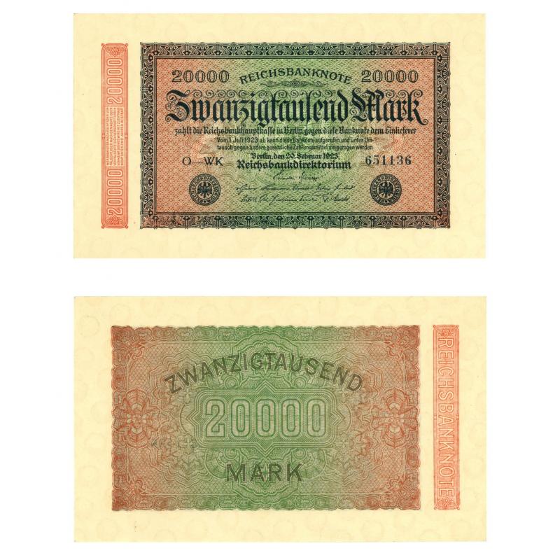 Billet de 20 000 Marks - Allemagne 1923   (ref266182)