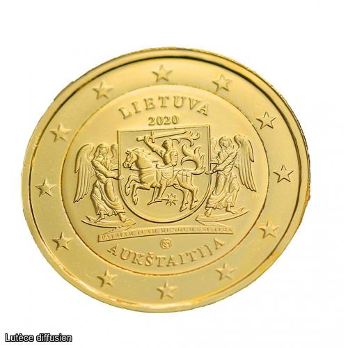 Lituanie 2020 dorée à l'or fin 24 carats - 2€ commémorative (ref25420)