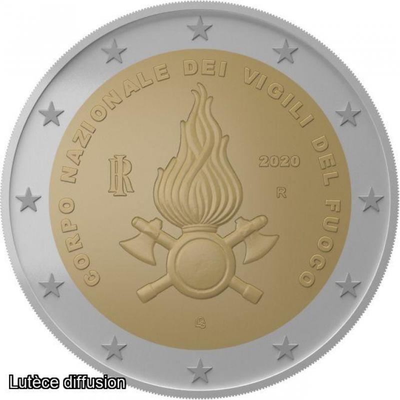 Italie 2020 Pompier - 2euro commémorative (ref25220)