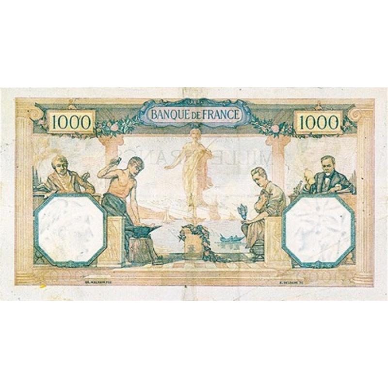 France - 1000 francs Cérès -  Belle Qualité - 1937/1940 (ref640221)