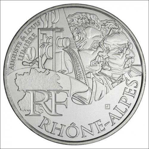 Rhône Alpes 2012 - 10 euros régions (ref321313)