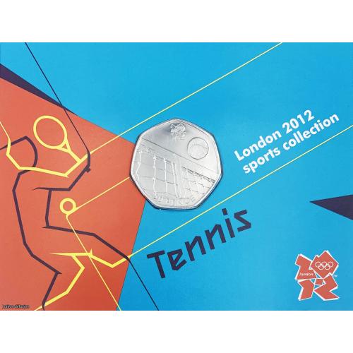 COINCARD 50 pence commémorative  - JO 2012 Tennis (ref 41013)
