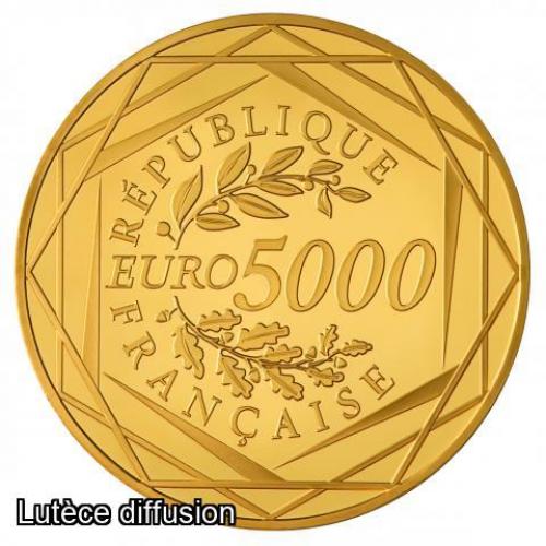 5 000 euros HERCULE en OR - France 2012 (ref320503)