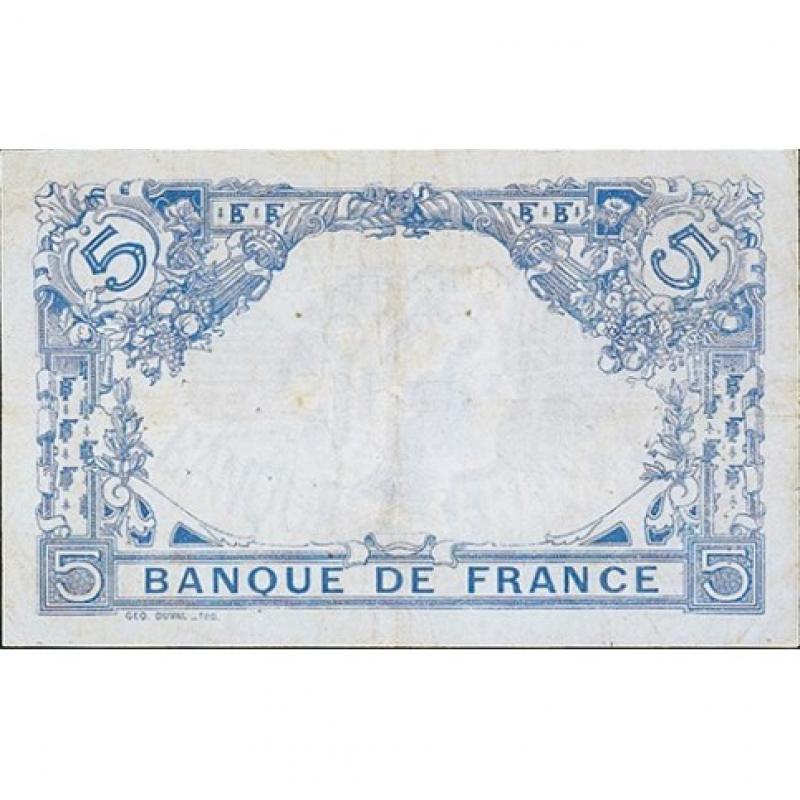 5 Francs - Signes du Zodiaque - Bleu - 1912-1917 - Qualité courante (Ref638936)