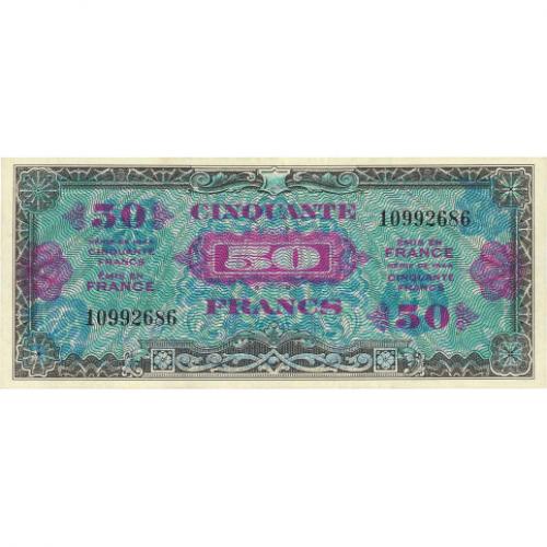 50 Francs - Drapeau Au verso - 1944-1945 - Qualité courante (Ref849590)