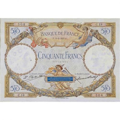 50 Francs - Luc Olivier Merson avec signature - 1927-1930 - Qualité courante (Ref639410)