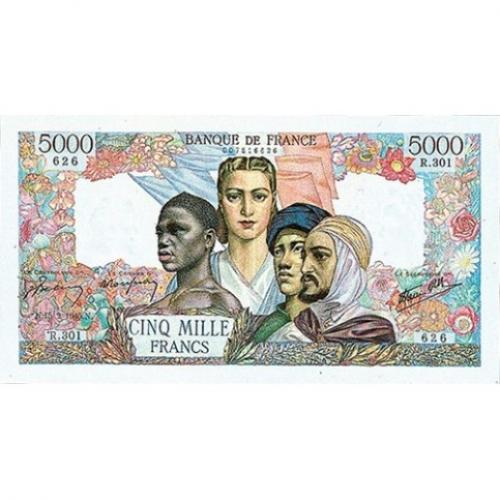 5000 Francs - Union Française- 1942-1947 - Belle qualité (Ref640421)