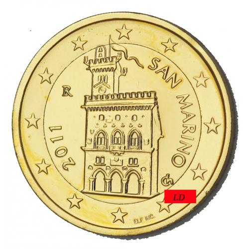 Saint Marin - 2 euro dorée or fin 24 carats (ref322909)