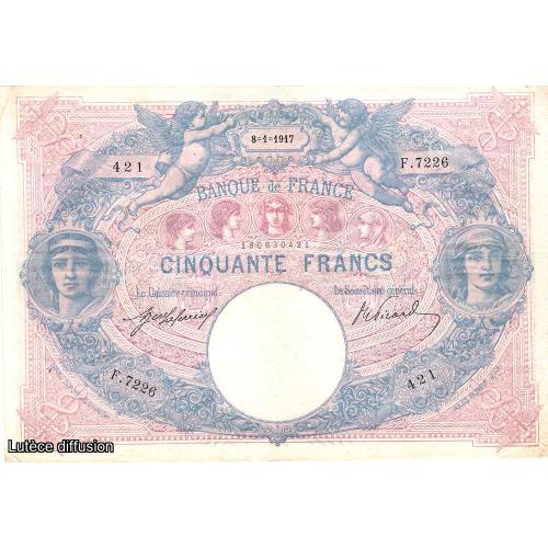 50 Francs (Bleu et Rose) (ref639391)